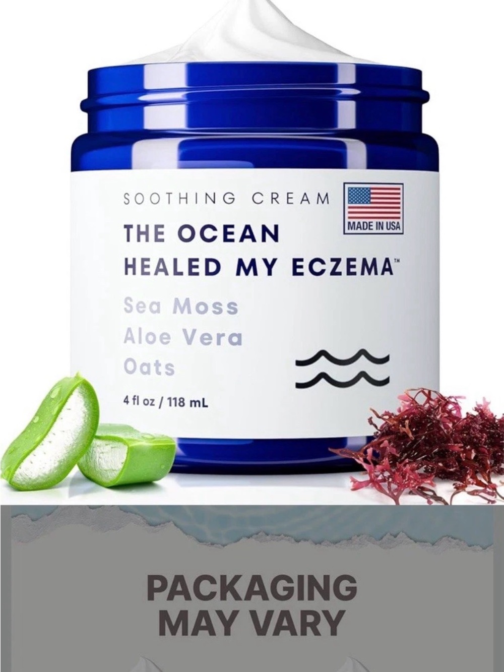 The Ocean Healed My Eczema Soothing Cream - Blue & White Jar
